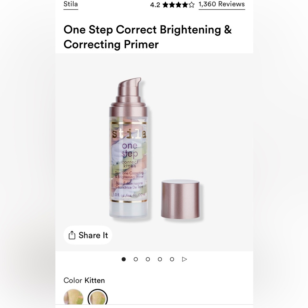 Stila One Step Correct Brightening Primer - Kitten